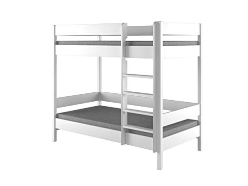 Children's Beds Home Literas - Niños Niños Juniors Individual Sin colchón y sin cajones (140x70, Blanco)