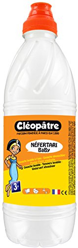 Cleopatre - PGBB1-1 - Pintura Guache Nefertari BaBy - Frasco de 1 litro - Blanco