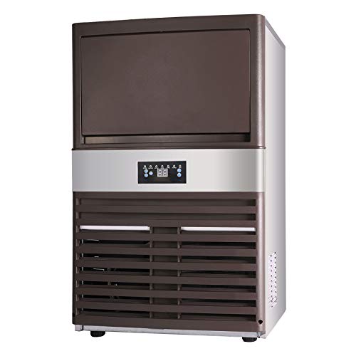 CO-Z 510W Máquina para Hacer Hielo 88KG/24H Máquina de Hacer Cubitos de Hielo 55PCS de Acero Inoxidable Máquina de Hielo Comercial con Autolimpieza y Panel LED (55 PCS) CO-Z 510W Máquina para Hacer Hielo 88KG/24H Máquina de Hacer Cubitos de Hielo 55PCS de Acero Inoxidable Máquina de Hielo Comercial con Autolimpieza y Panel LED (55 PCS)