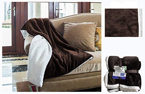 COMERCIAL CANDELA FELPUDOS Y ALFOMBRAS Manta Reversible de Franela y Sherpa 100% Microfibra Extra Suave | Manta Sherpa de Felpa Color (Marron, 130_x_160_cm) COMERCIAL CANDELA FELPUDOS Y ALFOMBRAS Manta Reversible de Franela y Sherpa 100% Microfibra Extra Suave | Manta Sherpa de Felpa Color (Marron, 130_x_160_cm)