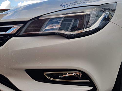 Cubiertas para el marco de acero inoxidable cromado para faros antiniebla del modelo Opel ASTRA K fabricados a partir de 2015, (2 piezas) Cubiertas para el marco de acero inoxidable cromado para faros antiniebla del modelo Opel ASTRA K fabricados a partir de 2015, (2 piezas)