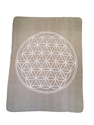 De forro polar con diseño de la flor de la vida, 150 x 200 cm De forro polar con diseño de la flor de la vida, 150 x 200 cm