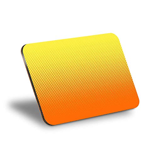 Destination Vinyl ltd Mantel individual de corcho 290 x 215 – Medio tono lunares naranja amarillo arte lugar de trabajo/mesa/mantel limpiable/impermeable #21635