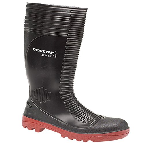 Dunlop - Botas de agua unisex, color negro, talla 42.5