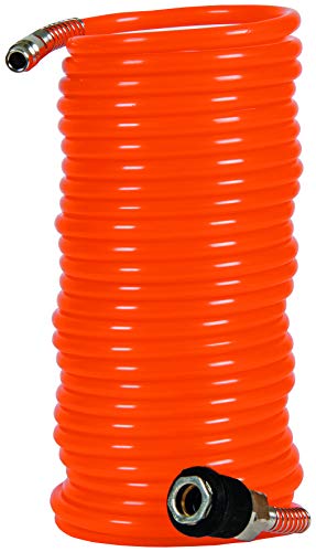 Einhell 4139420 - Tubo en espiral para compresor, 8 m, 8 bar, diámetro 6 mm, color naranja