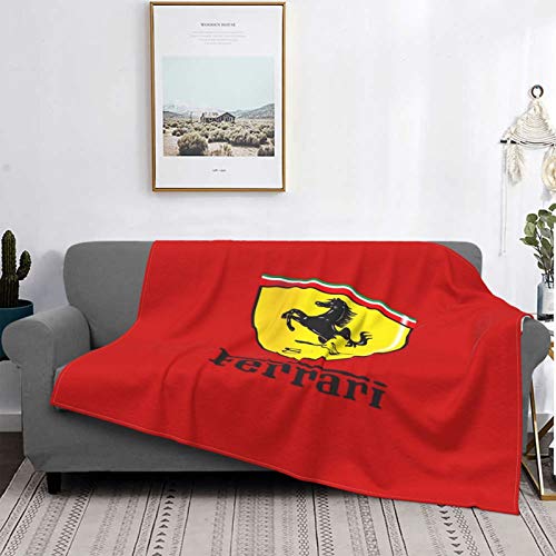Ferrari - Manta de forro polar de franela súper suave y mullida para sofá cama