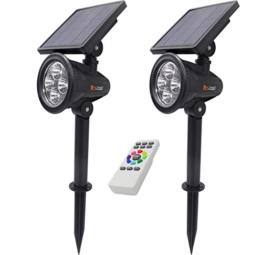 Foco Solar colores, Itscool LED Luz Solar Jardín 9 Colores con Control Remoto para Jardín (2 Unidades) Foco Solar colores, Itscool LED Luz Solar Jardín 9 Colores con Control Remoto para Jardín (2 Unidades)