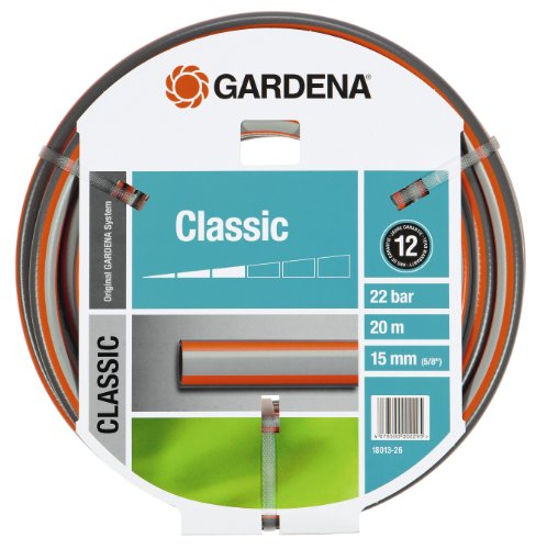 Gardena Manguera Classic Ø 15 mm Rollo de 20 m, Estándar, 3,55X3,55X1,15 cm