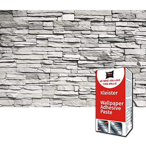 GREAT ART Foto Mural Pared de Piedras Blancas 336 x 238 cm - Papel Pintado 8 Piezas incluye Pasta para pegar GREAT ART Foto Mural Pared de Piedras Blancas 336 x 238 cm - Papel Pintado 8 Piezas incluye Pasta para pegar