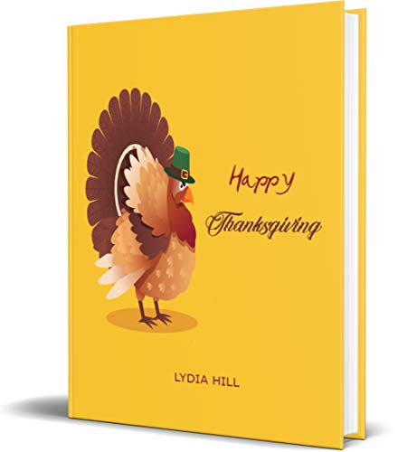HAPPY THANKSGIVING notebook: Lovely thanksgiving day background with flat design, yellow cover, 6 x9 in, 160 pages,softcover,April 26, 2020 (English Edition)