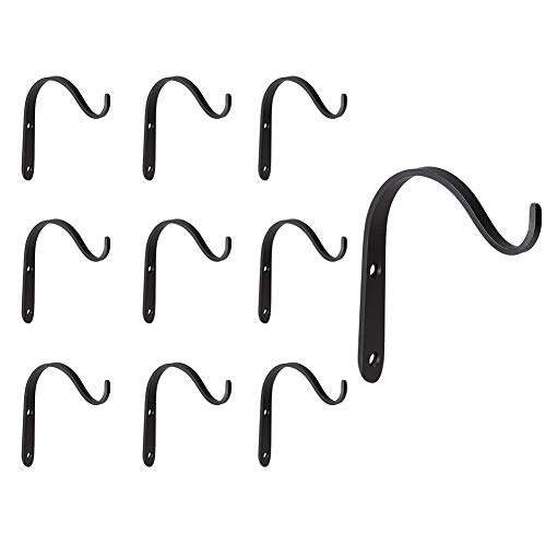 Hierro Gancho de Pared, 10pc Metal Planta Farol Decorativo Colgador Soporte, Resistente Interior Exterior con Tornillos Pared Ganchos, para Colgar Tiesto Pájaro Nutrientes Abrigo Viento Campanillas Hierro Gancho de Pared, 10pc Metal Planta Farol Decorativo Colgador Soporte, Resistente Interior Exterior con Tornillos Pared Ganchos, para Colgar Tiesto Pájaro Nutrientes Abrigo Viento Campanillas