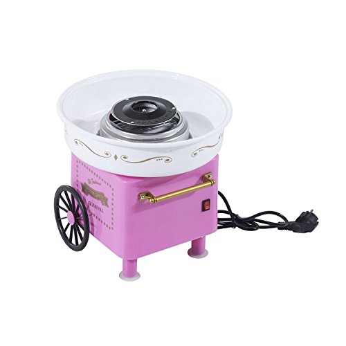 HOMCOM Máquina de Algodón de Azúcar Eléctrica Profesional Estilo Retro Regalo Infantil para Fiestas Cumpleaños Acero Inox. Aluminio 450W-550W Cotton Candy Machine 30x30x28cm HOMCOM Máquina de Algodón de Azúcar Eléctrica Profesional Estilo Retro Regalo Infantil para Fiestas Cumpleaños Acero Inox. Aluminio 450W-550W Cotton Candy Machine 30x30x28cm