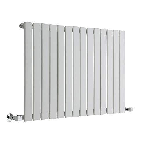 Hudson Reed Radiador de Diseño Moderno Horizontal Delta - Radiador con Acabado Blanco - Paneles Planos - 635 x 980mm - 876W - Calefacción de Lujo Hudson Reed Radiador de Diseño Moderno Horizontal Delta - Radiador con Acabado Blanco - Paneles Planos - 635 x 980mm - 876W - Calefacción de Lujo