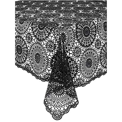KERSTEN, 2 Mantel Croch PVC Negro 137 x 180 cm