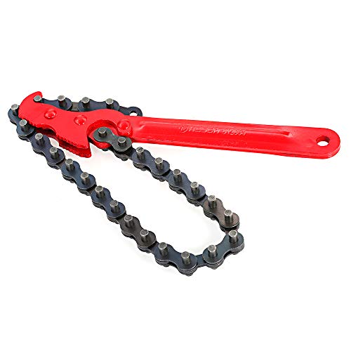 KKmoon - Llave de cadena, herramientas de reparación universales automáticas de reparación de coche de llave de filtro de aceite de llave de filtro de aceite de llave de filtro de aceite de 8 pulgadas KKmoon - Llave de cadena, herramientas de reparación universales automáticas de reparación de coche de llave de filtro de aceite de llave de filtro de aceite de llave de filtro de aceite de 8 pulgadas