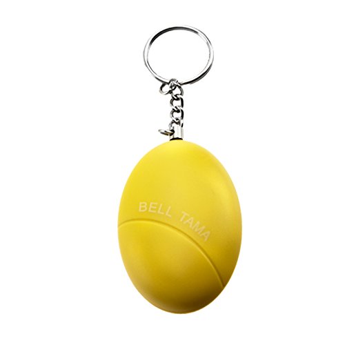 Kobert Goods – Alarma personal de bolsillo o llavero en amarillo con pasador extraíble y sirena de 120 dB para uso como autoprotección, autodefensa, minialarma y alarma personal