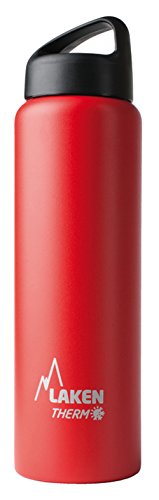 Laken Classic Botella Térmica Acero Inoxidable 18/8, Aislamiento de Vacío con Doble Pared y Boca Ancha, Rojo, 500 ml