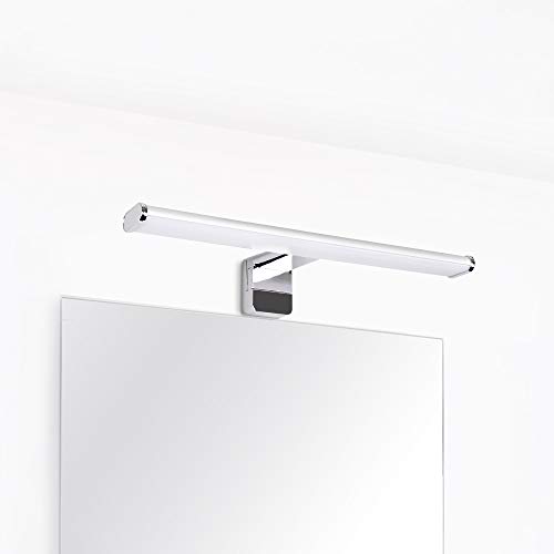 Lampara Aplique Cuarto de Pared Espejo LED Cuarto de Baño Pinza en Espejo 8W 40CM IP44 Impermeable 3 en 1 Instalaciones 700Lm Luz Natural 4000K No Regulable Lot de 1 de Enuotek