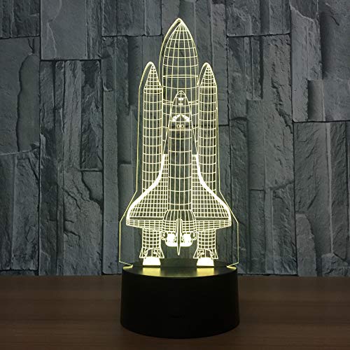 Lámpara de Mesa Modelo Creativo de Cohete 7 lámpara de Mesa Que Cambia de Color Nueva luz de Noche 5 Control Remoto