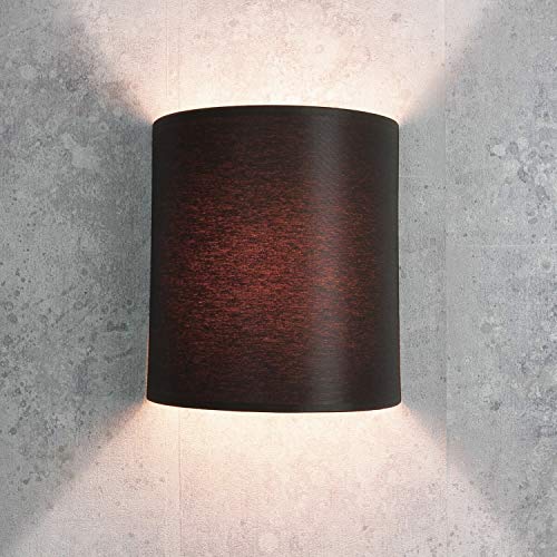 Lámpara de pared Loft / en estilo moderno / marrón / pantalla de tela / 1x E27 hasta máx. 60 W 230 V / lámpara de pared interior compacta / iluminación salón dormitorio
