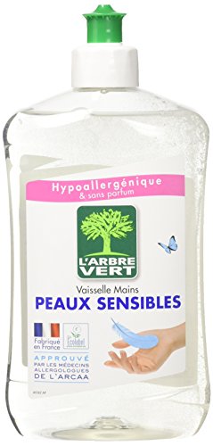 L'Arbre Vert - Líquido lavavajillas (500 ml, lote de 3 unidades)