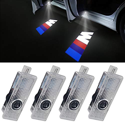 LED Puerta HD Proyector láser de coche sombra fantasma bienvenida paso M Logo emblema luz LED