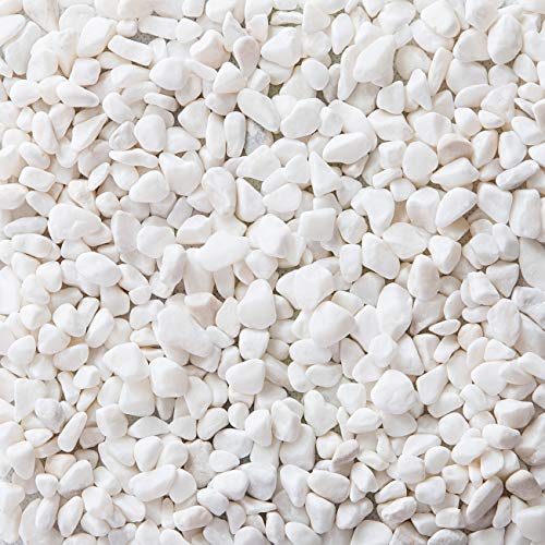 LIHAO Piedras decorativas de mármol blanco para macetas, balcones, acuarios, plantas verdes, minijardines, aprox. 460 g