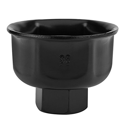 Llave del filtro de aceite, 36mm 3/8"Herramienta de eliminación de la taza del extremo de la llave del filtro de aceite del coche de aleación de aluminio Llave del filtro de aceite, 36mm 3/8"Herramienta de eliminación de la taza del extremo de la llave del filtro de aceite del coche de aleación de aluminio