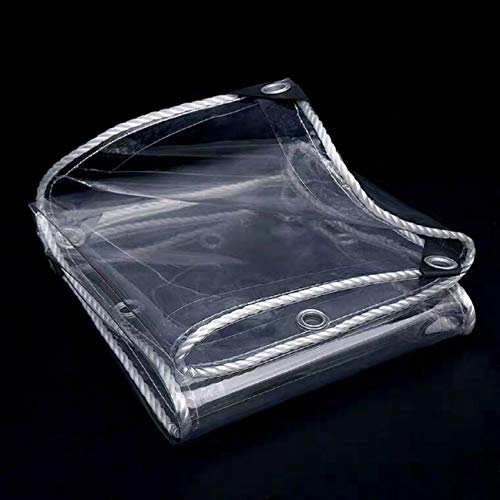 Lona impermeable transparente, lona multiusos impermeable, lona de protección en PVC grueso con ojales y cuerda para la protección de la casa, jardín, plantas, 420 g/㎡(2 x 3 m) Lona impermeable transparente, lona multiusos impermeable, lona de protección en PVC grueso con ojales y cuerda para la protección de la casa, jardín, plantas, 420 g/㎡(2 x 3 m)