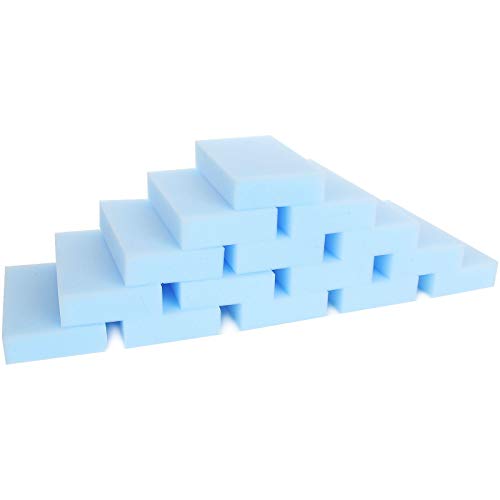 Lote de 50 esponjas mágicas de melamina para borrar las manchas persistentes en todas las superficies de la casa y de los sanitarios, así como los vehículos, zapatos, etc. -10 x 7 x 3 cm, color azul
