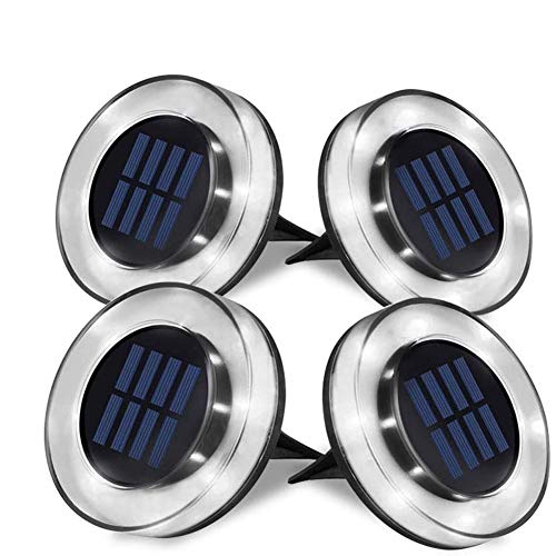 Luces Solar de Tierra Luz 8 LED, WZTO 800LM Luces Solares Jardin Impermeable Lámpara en el Exterior, Patio, Entrada de Garaje, Césped, Decoración de Camin