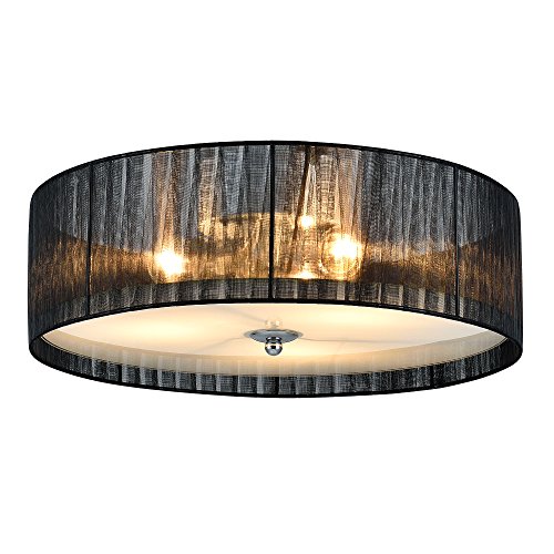 [lux.pro] Luz de techo Iluminación colgante negro/blanco (3 x E27) Lámpara Plafón