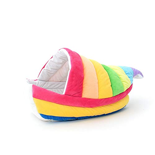 Luyshts Rainbow Boat Cat Litro Cat Grande Cama Four Seasons Universal Colorido Creativo Nido for Mascotas