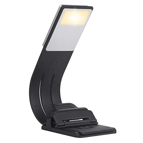 Luz de Lectura, OriFiil LED Lampara Lectura Libros, USB Recargable, 3 modos de color con brillo ajustable, Flexible Pinza para Lectores Noche, E-Reader, Estudio, Cama, Tablet