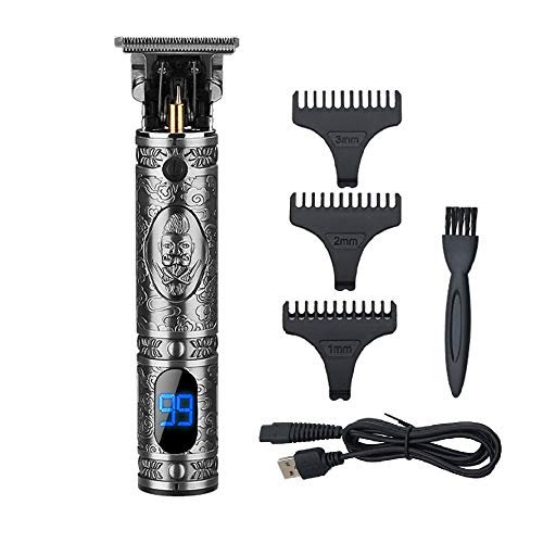 Máquina Cortapelo para Hombres,Anself Cortadoras de pelo eléctricas digitales LCD Grabado Recorte Cortadora de pelo eléctrica para el hogar cortar pelo hombre maquina afeitar electrica