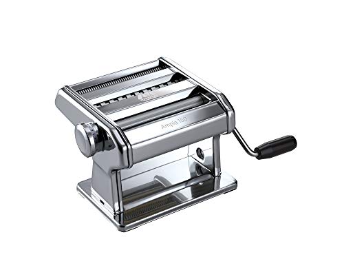 Marcato Ampia 150 Classic Máquina para Pasta Manual con Masa En Hoja, Fettu, Acero Cromado, Plata, 18.8 X 20 X 14 Cm Marcato Ampia 150 Classic Máquina para Pasta Manual con Masa En Hoja, Fettu, Acero Cromado, Plata, 18.8 X 20 X 14 Cm