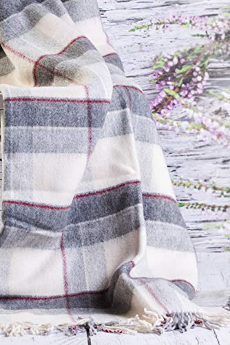 Merino Wool Bedding Manta de 100% Pura Lana Merina Manta 160 x 200 cm Cálido y Natural Muy Suave y Confortable. Double Blanket 160 x 200 CM