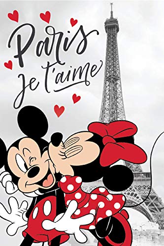 Minnie Mickey en París Manta Polar, Fleecé Manta para Arrullarse Manta 100 X 150CM