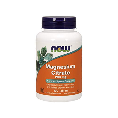 Now Foods Magnesium Citrate 200mg Standard - 100 Unidades