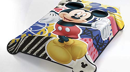 OEKO-TEX Manta Terciopelo Disney Modelo: Mickey Mouse, Color: ÚNICO, Medida: 160x220 (Ideal para Cama de 90cm.)