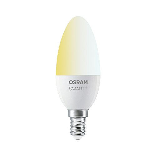 Osram Smart Bombilla LED + Zigbee, vela, E14, equivalentes de 40 W, luz blanca ajustable