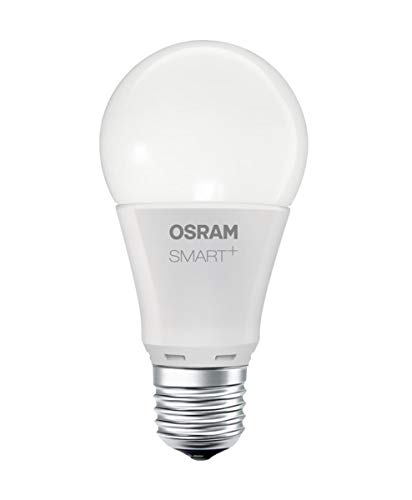 Osram Smart + LED, lámpara ZigBee con zócalo E27, blanco cálido, atenuable, directamente compatible con Echo Plus y Echo Show (2ª generación), compatible con Philips Hue Bridge
