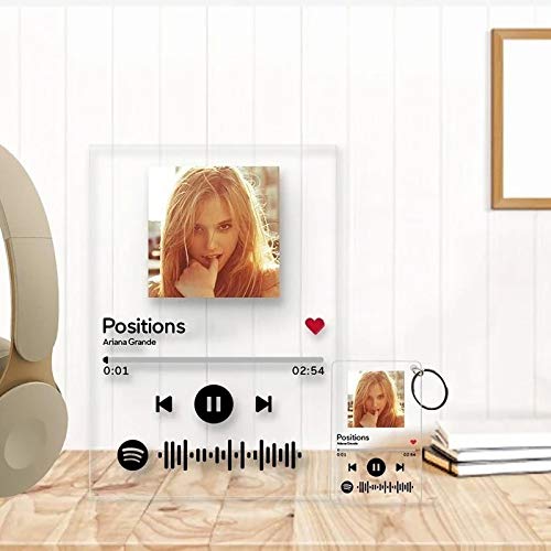 Placa Código y Llavero Spotify de Canción Tablero Álbum de Música Regalo para Valentina Cumpleaños Aniversario