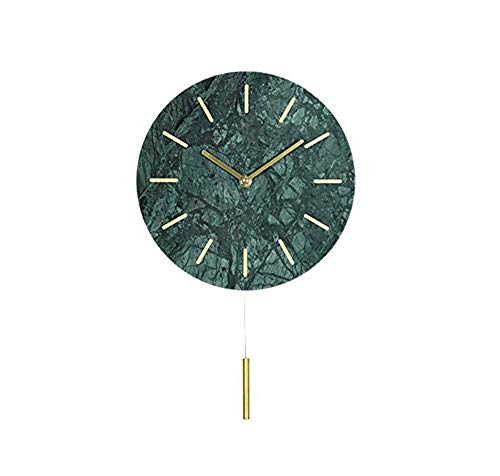 Reloj de Pared Para Decorar La Oficina o Casa Reloj de pared reloj de mármol Nordic Light moda de lujo, creativo arte de la pared del cuarzo mudo del reloj del reloj local simple, conveniente for el d
