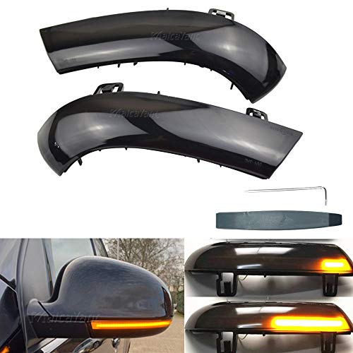 Retrovisor luces indicadoras de giro de intermitentes LED dinámicas para Golf 5 GTI V MK5 Je tta Passat B6 B5.5 Eos Sharan Superb Alhambra Retrovisor luces indicadoras de giro de intermitentes LED dinámicas para Golf 5 GTI V MK5 Je tta Passat B6 B5.5 Eos Sharan Superb Alhambra
