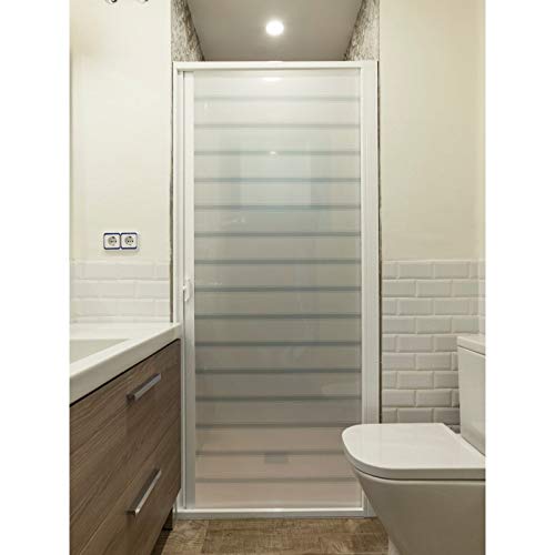 Roll System Mampara Ducha Enrollable. Extensible 60-90 cm Ancho. Puerta Blanca. Aluminio Blanco. Ecológica. Autolimpiable. Marca CE.