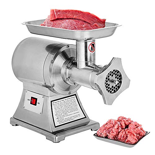 S SMAUTOP Máquina eléctrica para picar carne Máquina de picar carne de acero inoxidable para moler carne de pollo Máquina para picar carne