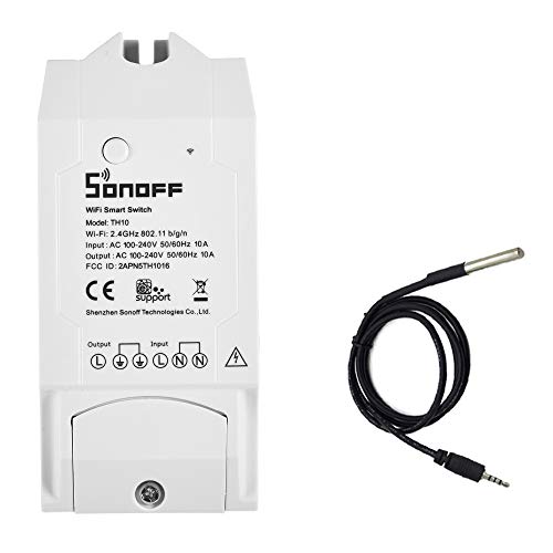 SONOFF TH10 WiFi Smart Switch Mando a Distancia Smartphone Sensor de Temperatura y Humedad para Smart Home