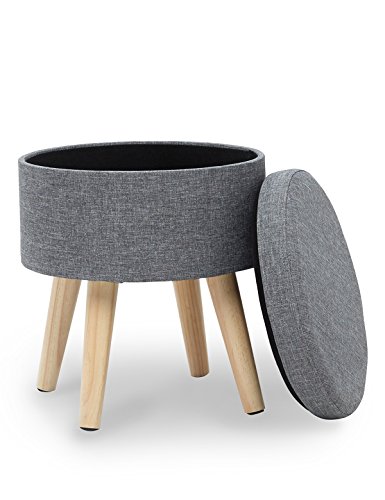 Suhu Taburete De Almacenamiento Banco Puff Asiento Lino Baul Puf Otomana Almacenaje Redonda Baules Dormitorio Patas De Madera Gris Oscuro Suhu Taburete De Almacenamiento Banco Puff Asiento Lino Baul Puf Otomana Almacenaje Redonda Baules Dormitorio Patas De Madera Gris Oscuro