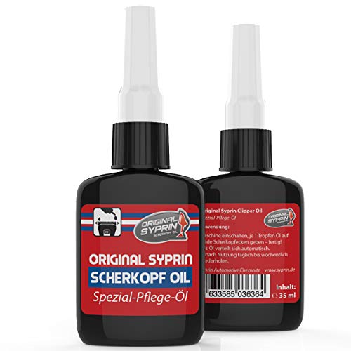 SYPRIN aceite de cabeza de afeitado - lubricante universal para máquinas de cortar pelo cortapelos I aceite maquina cortar
